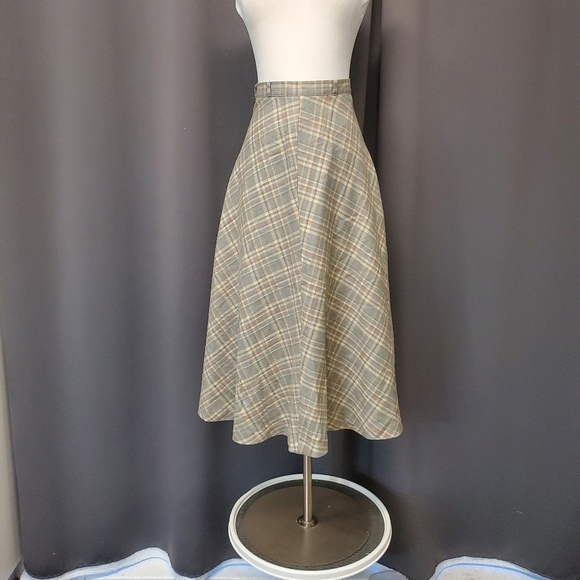 Vintage 90s Japanese School Girl Windowpane Plaid Skirt XS - Picture 2 of 7